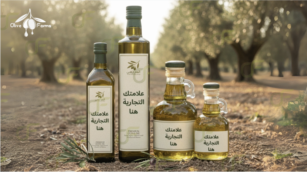 زيت الزيتون باسم علامتك التجارية