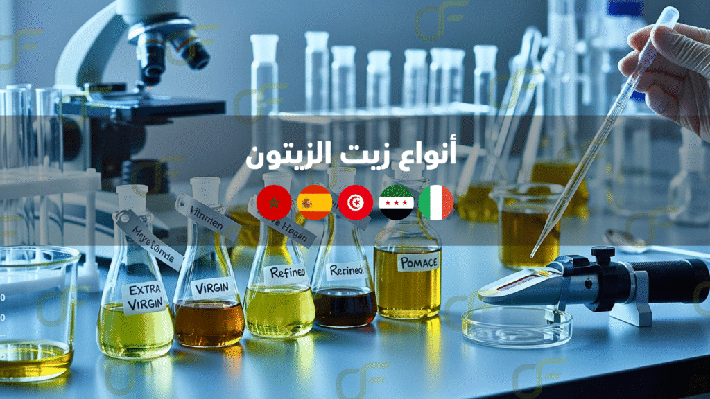 مقارنة أنواع زيت الزيتون العالمية